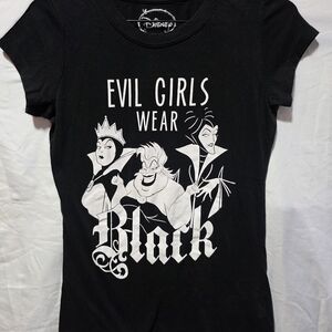 Disney Women's Black Villain Tee